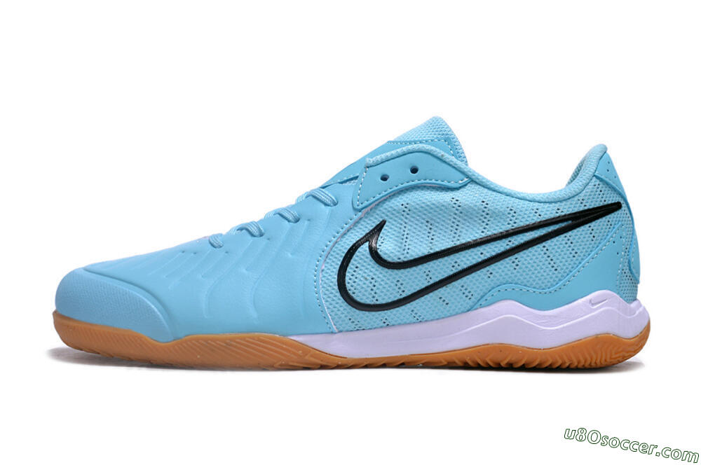 Nike Tiempo Legend 10 IC Indoor & Futsal Soccer Shoes - Blue/Black/White/Brown 2