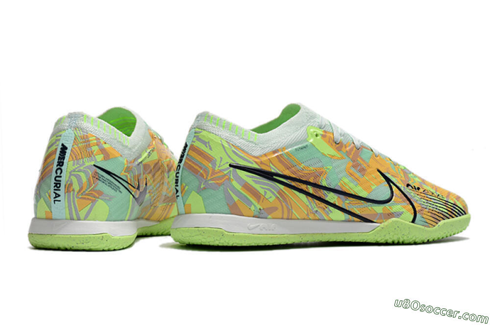 Nike Air Zoom Mercurial Vapor 15 Elite IC Futsal/Indoor Soccer Shoes - Green/Orange/Black 6