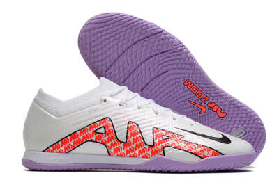 Nike Air Zoom Mercurial Vapor 15 Elite IC Futsal/Indoor Soccer Shoes - White/Red/Black