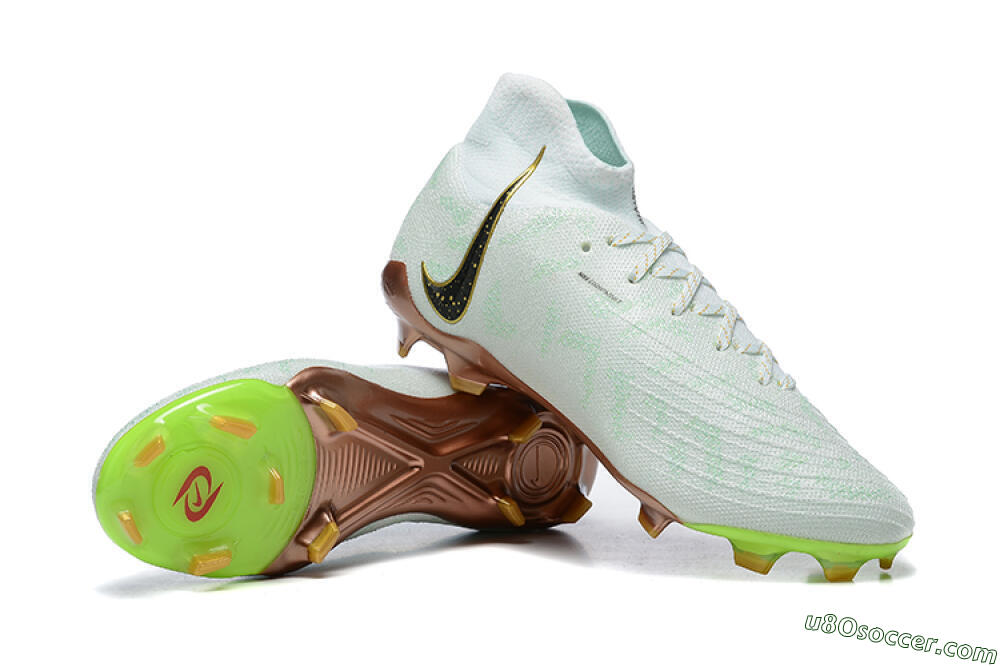 Nike Phantom Luna Elite United Golden Pack FG Firm Ground Soccer Cleats - Jade/Black/Gold 4