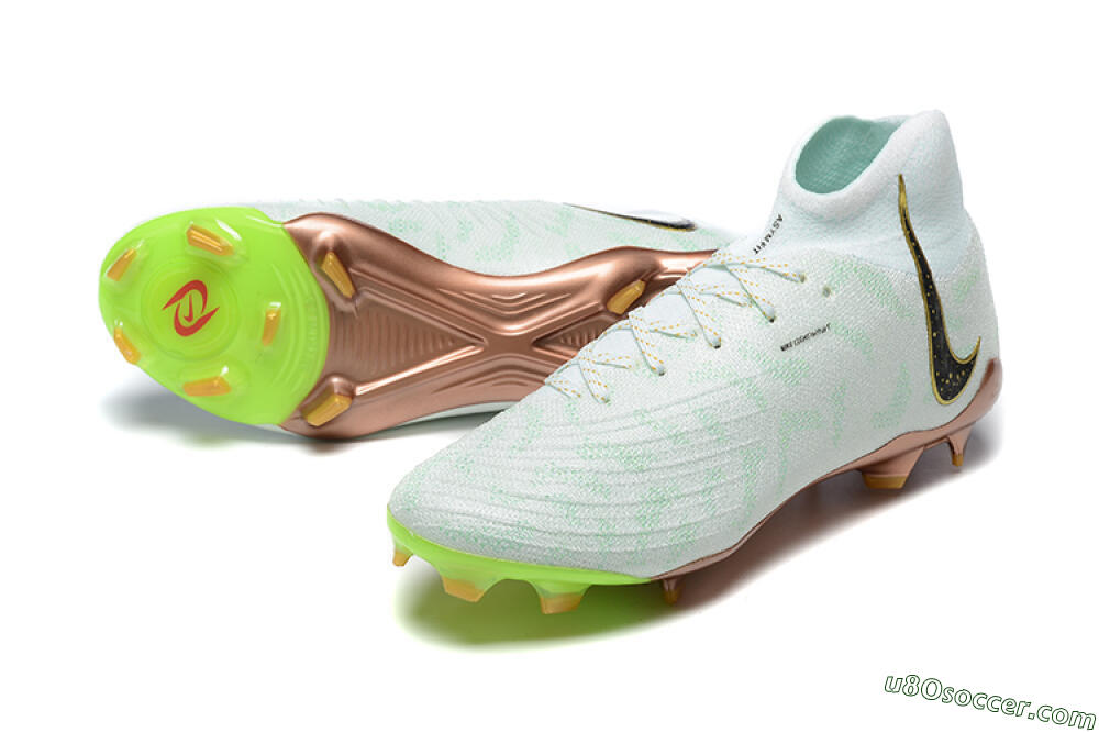 Nike Phantom Luna Elite United Golden Pack FG Firm Ground Soccer Cleats - Jade/Black/Gold 3