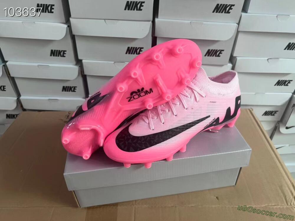 Nike Air Zoom Mercurial Vapor 15 Elite FG Artificial Grass Soccer Cleats - Pink/Black