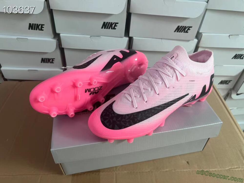 Nike Air Zoom Mercurial Vapor 15 Elite FG Artificial Grass Soccer Cleats - Pink/Black