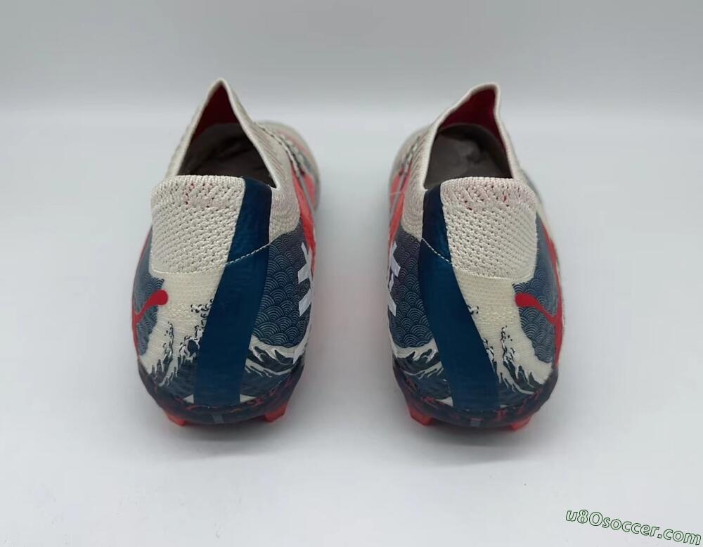 Puma Future Ultimate FG Firm Ground Soccer Cleats - Beige/Blue/Red