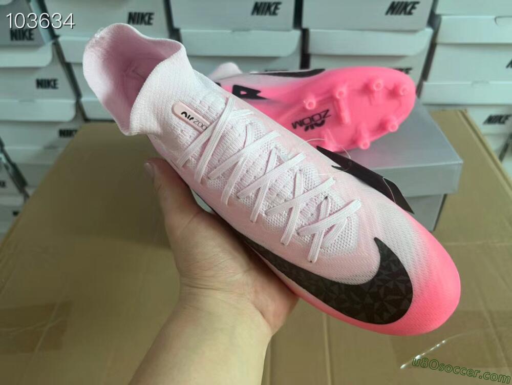 Nike Air Zoom Mercurial Superfly 9 Elite FG Artificial Grass Soccer Cleats - Pink/Black