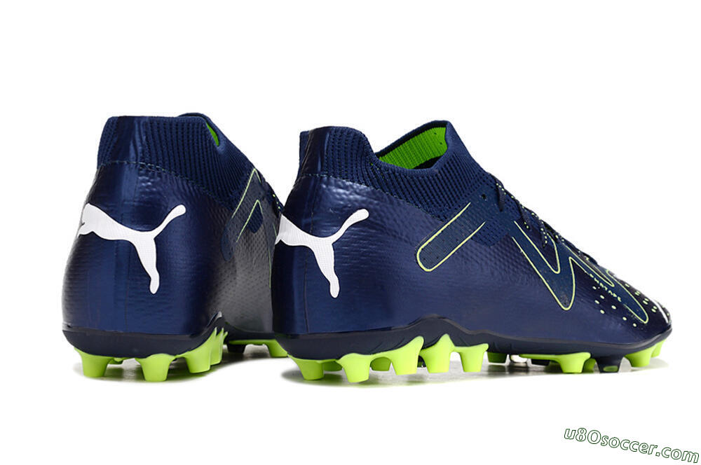 Puma Future Ultimate MG Firm Ground Soccer Cleats - Blue/Yellow/White 6
