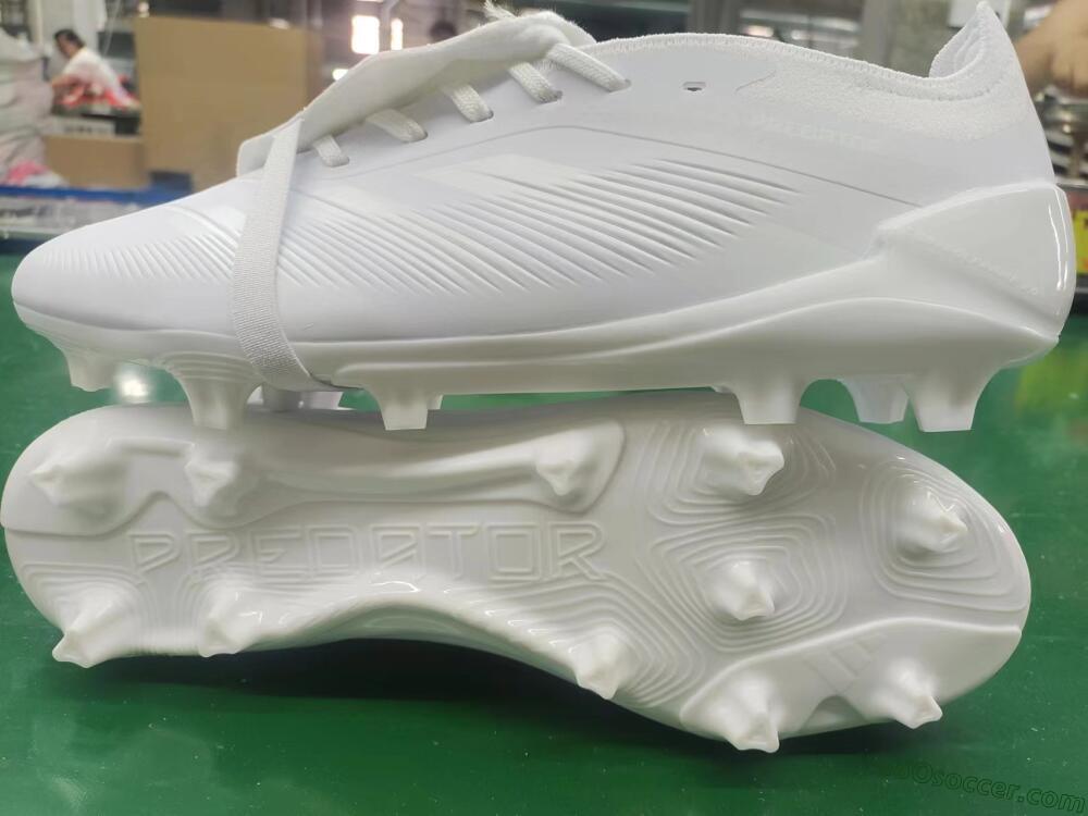 Adidas Predator Elite Foldover Tongue FG Firm Ground Soccer Cleats - White/Beige