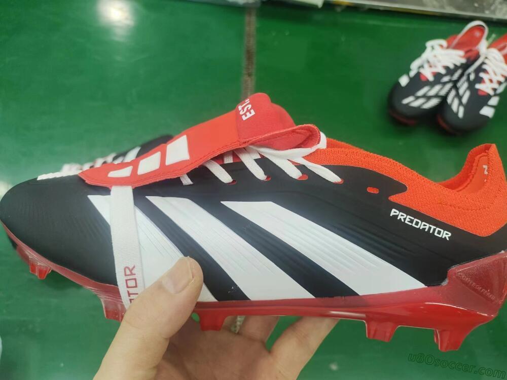 Adidas Predator Elite Foldover Tongue FG Firm Ground Soccer Cleats - Black/White/Red