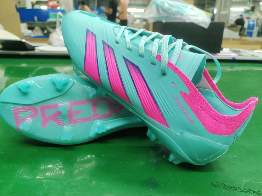 Adidas Predator Accuracy FG Firm Ground Soccer Cleats - Jade/Pink/Purple