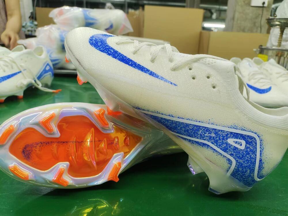 Nike Air Zoom Mercurial Vapor 16 Elite FG Firm Ground Soccer Cleats - Beige/Blue/Orange