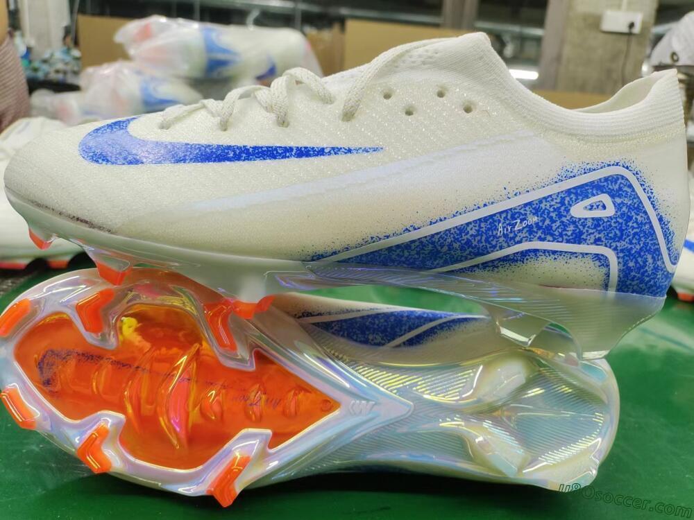 Nike Air Zoom Mercurial Vapor 16 Elite FG Firm Ground Soccer Cleats - Beige/Blue/Orange