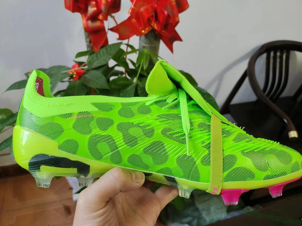 Adidas Predator Elite Foldover Tongue FG Firm Ground Soccer Cleats - Green/Pink/Purple/Yellow