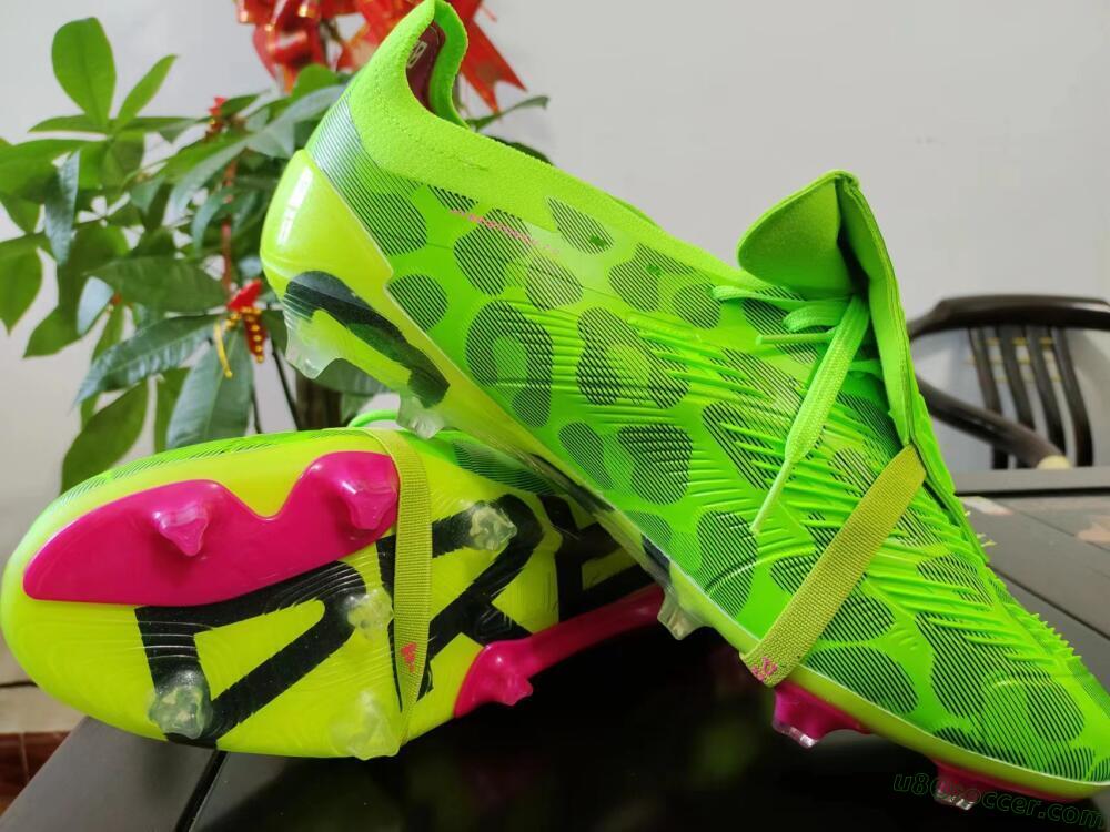 Adidas Predator Elite Foldover Tongue FG Firm Ground Soccer Cleats - Green/Pink/Purple/Yellow