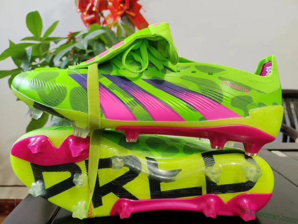 Adidas Predator Elite Foldover Tongue FG Firm Ground Soccer Cleats - Green/Pink/Purple/Yellow