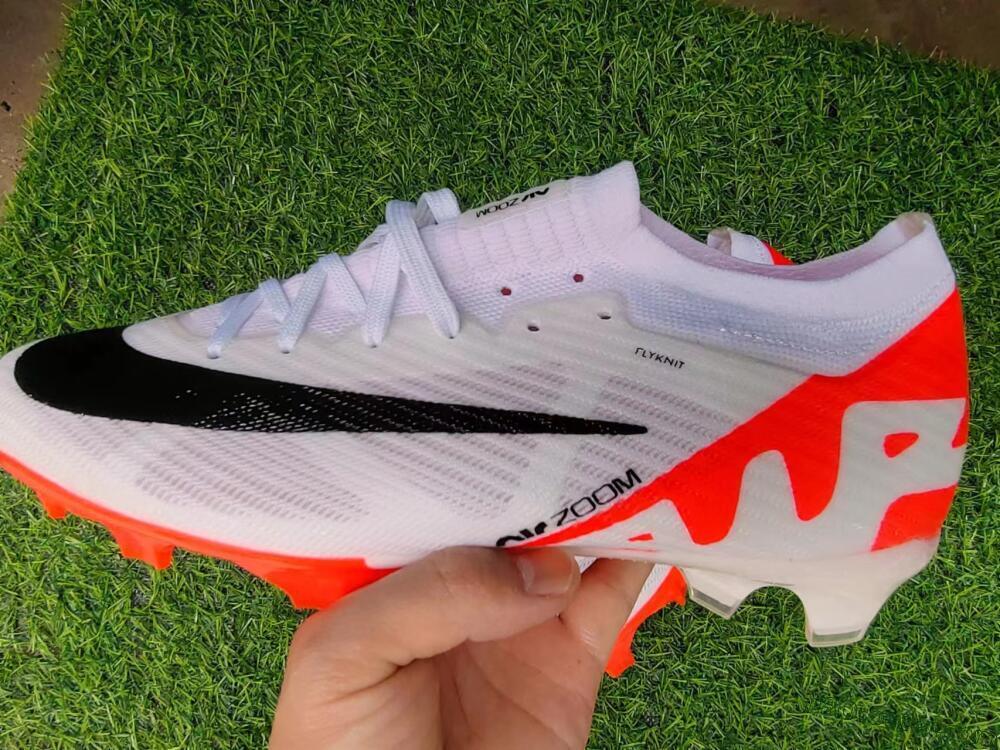 Nike Air Zoom Mercurial Vapor 15 Elite FG Firm Ground Soccer Cleats - White/Black/Red