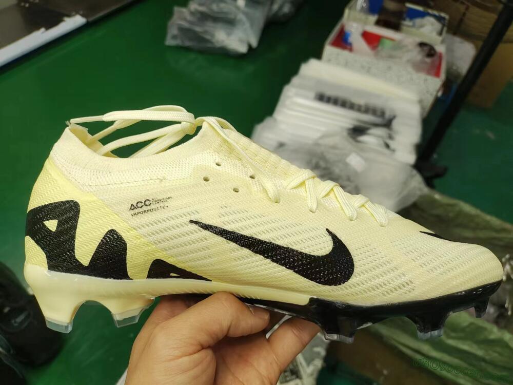 Nike Air Zoom Mercurial Vapor 15 Elite FG Firm Ground Soccer Cleats - Beige/Black