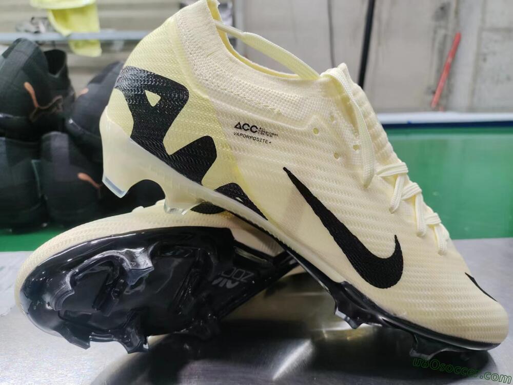 Nike Air Zoom Mercurial Vapor 15 Elite FG Firm Ground Soccer Cleats - Beige/Black