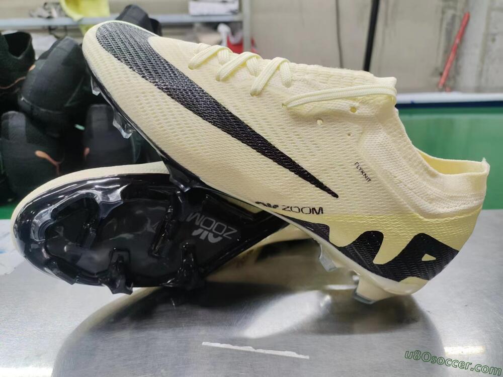 Nike Air Zoom Mercurial Vapor 15 Elite FG Firm Ground Soccer Cleats - Beige/Black
