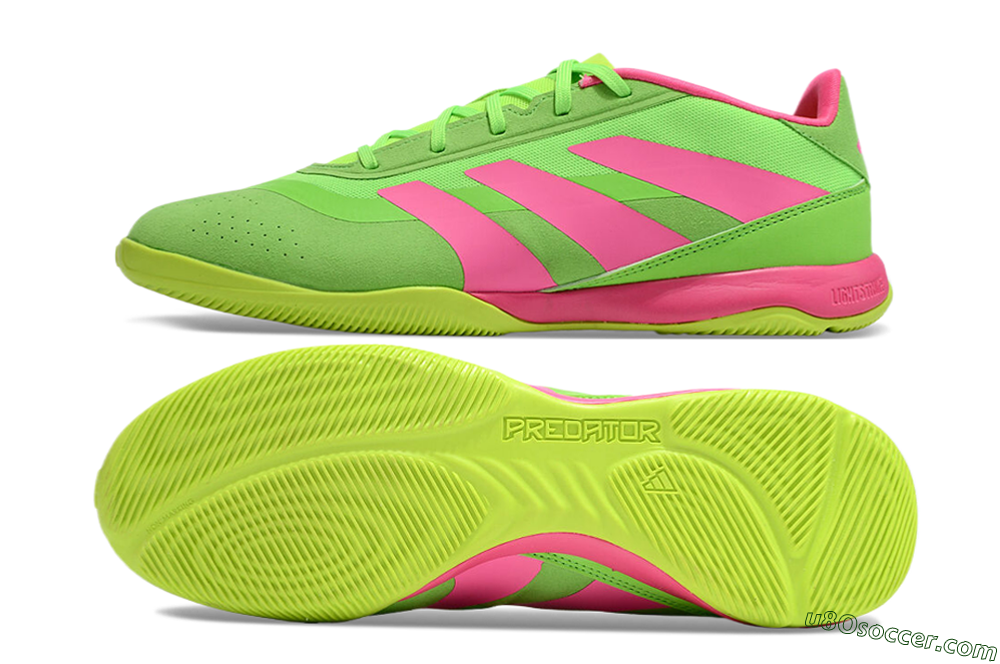 Adidas Predator 24 Elite IC Indoor & Futsal Soccer Shoes - Yellow/Pink 0