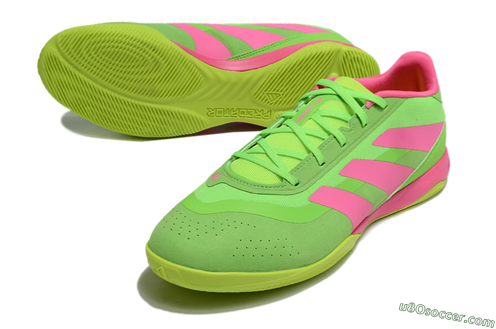 Adidas Predator 24 Elite IC Indoor & Futsal Soccer Shoes - Yellow/Pink 3