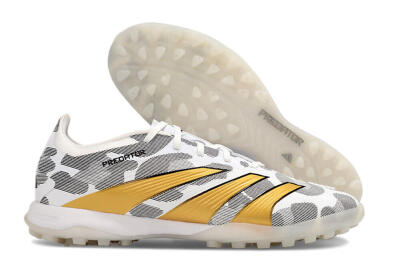Adidas Predator 24 Elite TF Artificial Turf Soccer Shoes - Black/White/Gold