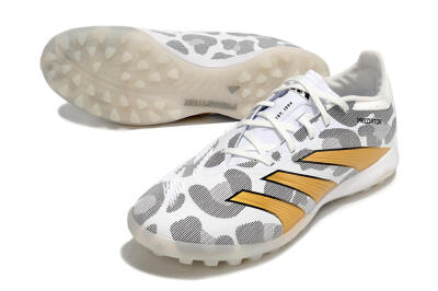 Adidas Predator 24 Elite TF Artificial Turf Soccer Shoes - Black/White/Gold