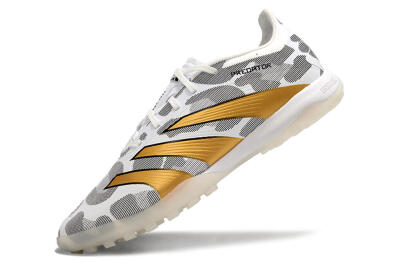 Adidas Predator 24 Elite TF Artificial Turf Soccer Shoes - Black/White/Gold