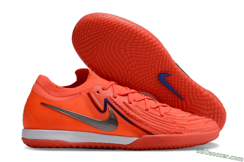 Nike Phantom GX 2 Elite IC Indoor & Futsal Soccer Shoes - Red/Silver/Blue 1