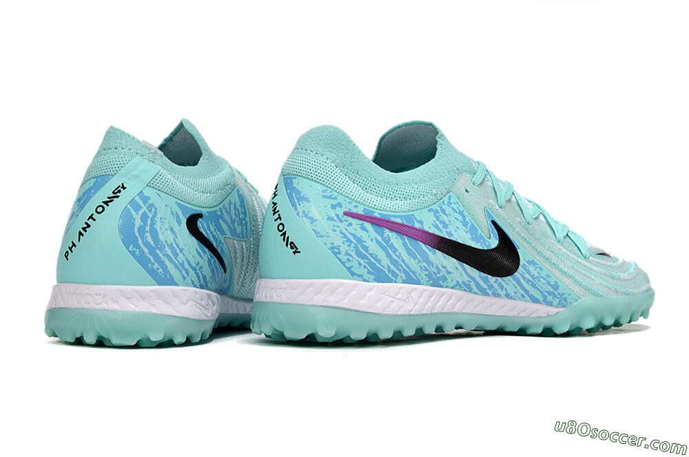Nike Phantom GX 2 Elite TF Artificial Turf Soccer Shoes - Jade/Blue/Black 6