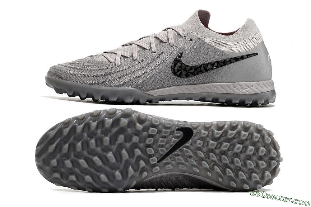 Nike Phantom GX 2 Elite TF Artificial Turf Soccer Shoes - Grey/Black 0