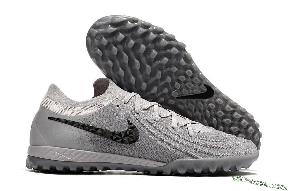 Nike Phantom GX 2 Elite TF Artificial Turf Soccer Shoes - Grey/Black 1