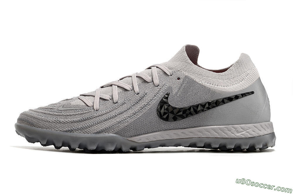 Nike Phantom GX 2 Elite TF Artificial Turf Soccer Shoes - Grey/Black 2