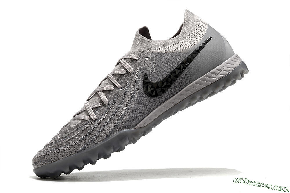 Nike Phantom GX 2 Elite TF Artificial Turf Soccer Shoes - Grey/Black 5