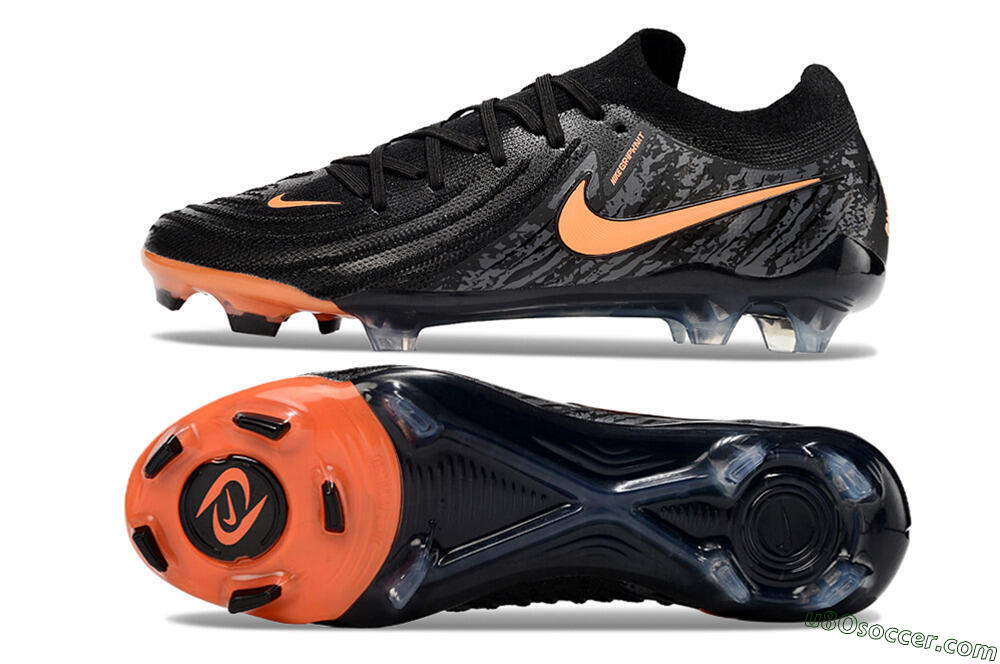 Nike Phantom Luna Elite NU FG Firm Ground Soccer Cleats - Black/Grey/Orange 0