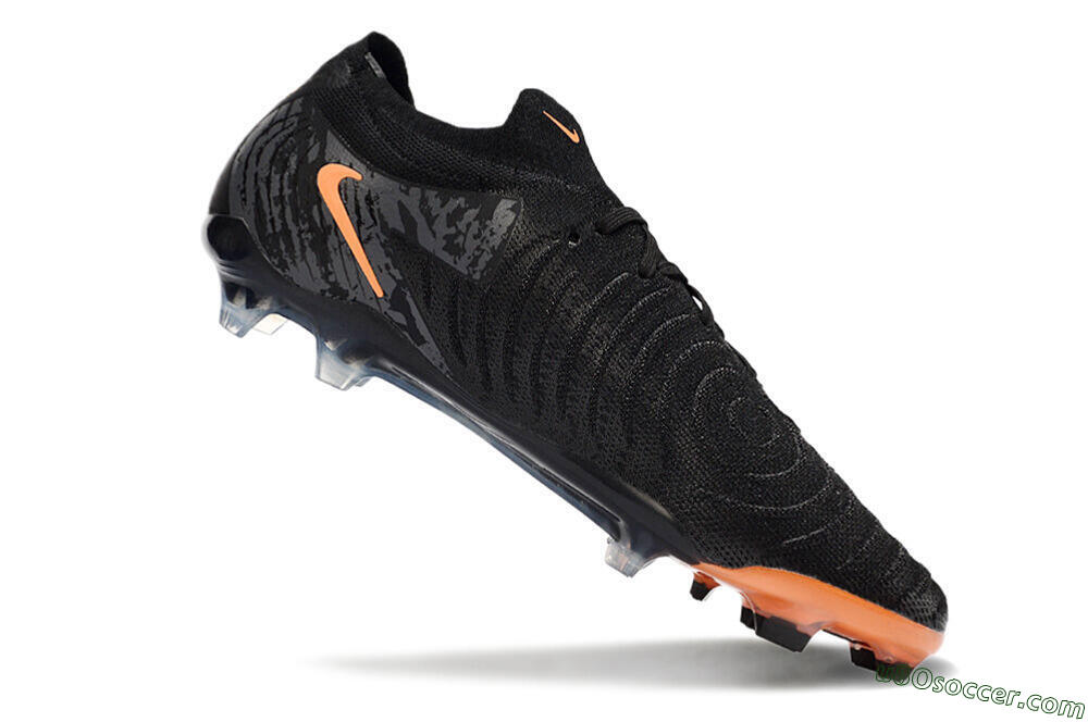 Nike Phantom Luna Elite NU FG Firm Ground Soccer Cleats - Black/Grey/Orange 4
