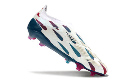 Adidas Predator 24 Elite Laceless FG Firm Ground Soccer Cleats - Beige/Blue/Red