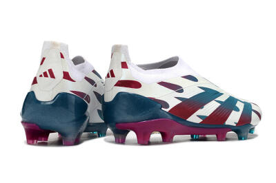 Adidas Predator 24 Elite Laceless FG Firm Ground Soccer Cleats - Beige/Blue/Red