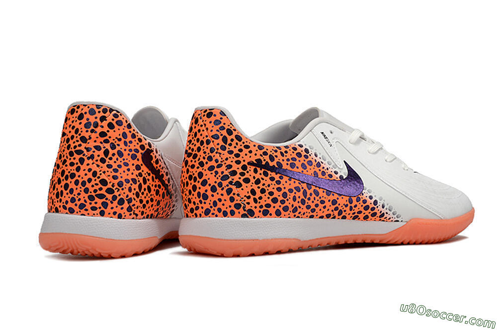 Nike Phantom GX 2 Acad LV8 IC Indoor & Futsal Soccer Shoes - White/Blue/Orange 6