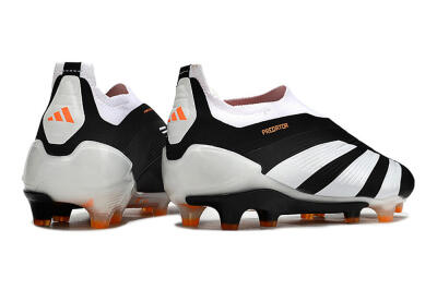 Adidas Predator 24 Elite Laceless FG Firm Ground Soccer Cleats - Black/White/Orange