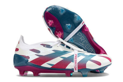 Adidas Predator Elite Foldover Tongue FG Firm Ground Soccer Cleats - White/Blue/Red