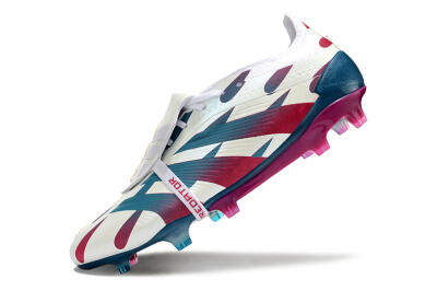 Adidas Predator Elite Foldover Tongue FG Firm Ground Soccer Cleats - White/Blue/Red