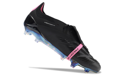Adidas Predator Elite Foldover Tongue FG Firm Ground Soccer Cleats - Black/Pink/Gold