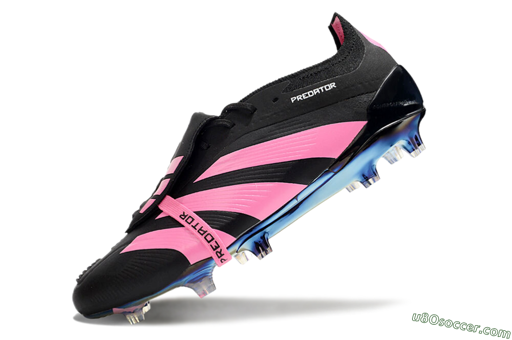 Adidas Predator Elite Foldover Tongue FG Firm Ground Soccer Cleats - Black/Pink/Gold 5