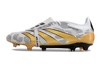 Adidas Predator Elite Foldover Tongue FG Firm Ground Soccer Cleats - White/Black/Gold