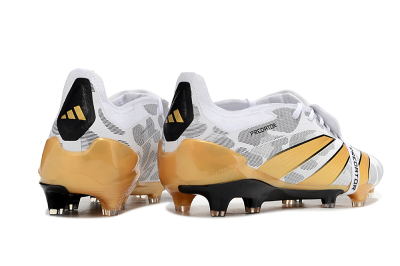 Adidas Predator Elite Foldover Tongue FG Firm Ground Soccer Cleats - White/Black/Gold
