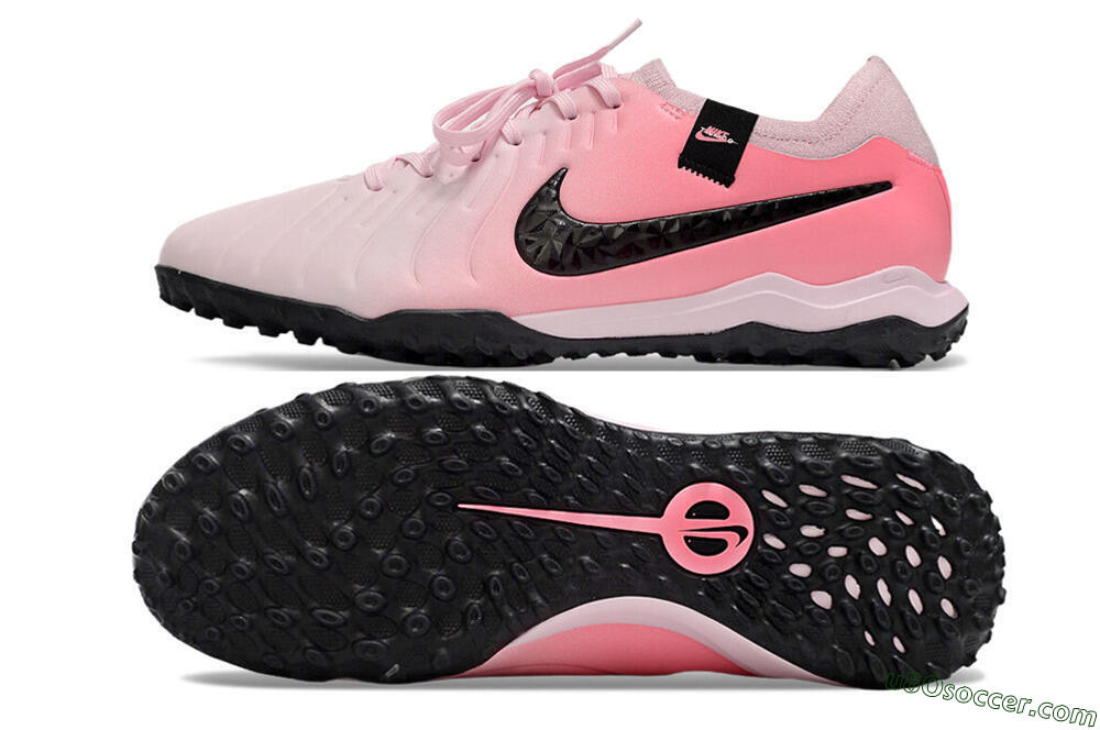 Nike Tiempo Legend 10 Pro TF Artificial Turf Soccer Shoes - Pink/Black/White 0