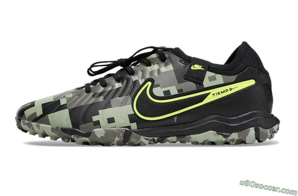 Nike Tiempo Legend 10 Pro TF Artificial Turf Soccer Shoes - Camo/Black/Yellow 2