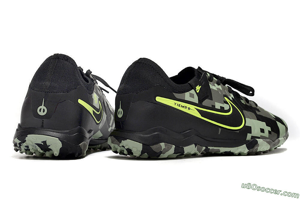 Nike Tiempo Legend 10 Pro TF Artificial Turf Soccer Shoes - Camo/Black/Yellow 6