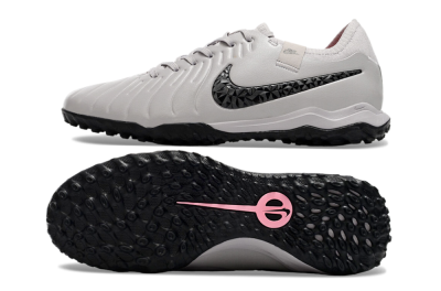Nike Tiempo Legend 10 Pro TF Artificial Turf Soccer Shoes - Grey/Black/Pink