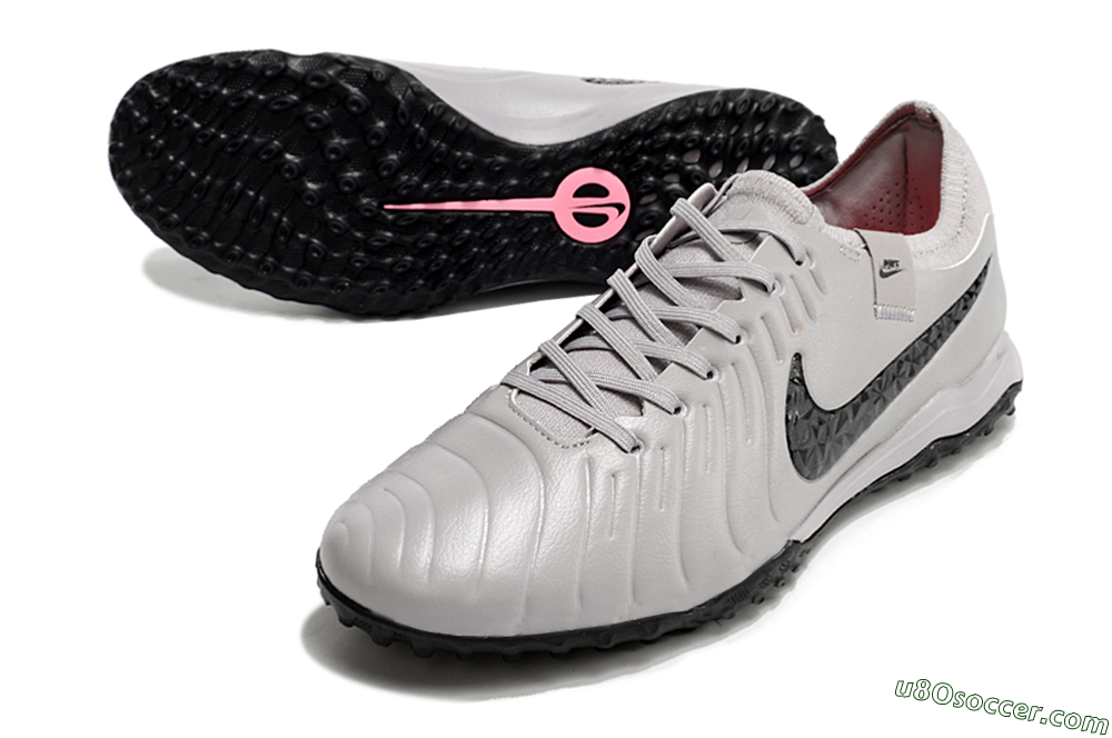 Nike Tiempo Legend 10 Pro TF Artificial Turf Soccer Shoes - Grey/Black/Pink 3